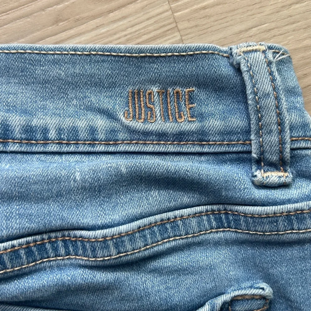 JUSTICE Distressed Mid-Rise Denim Jeans 12 PLUS Casual Stretchy Jeggings
